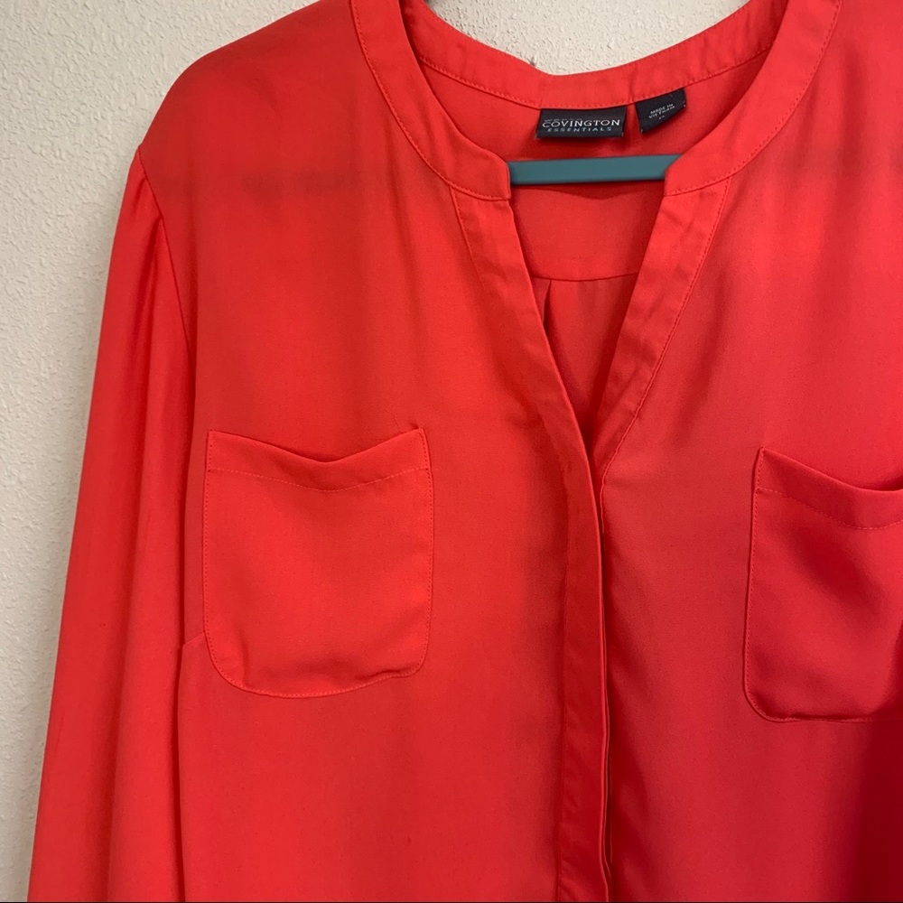 Covington Button Down Blouse Convertible Sleeves - image 7